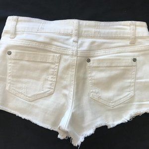 White Blue Asphalt Shorts